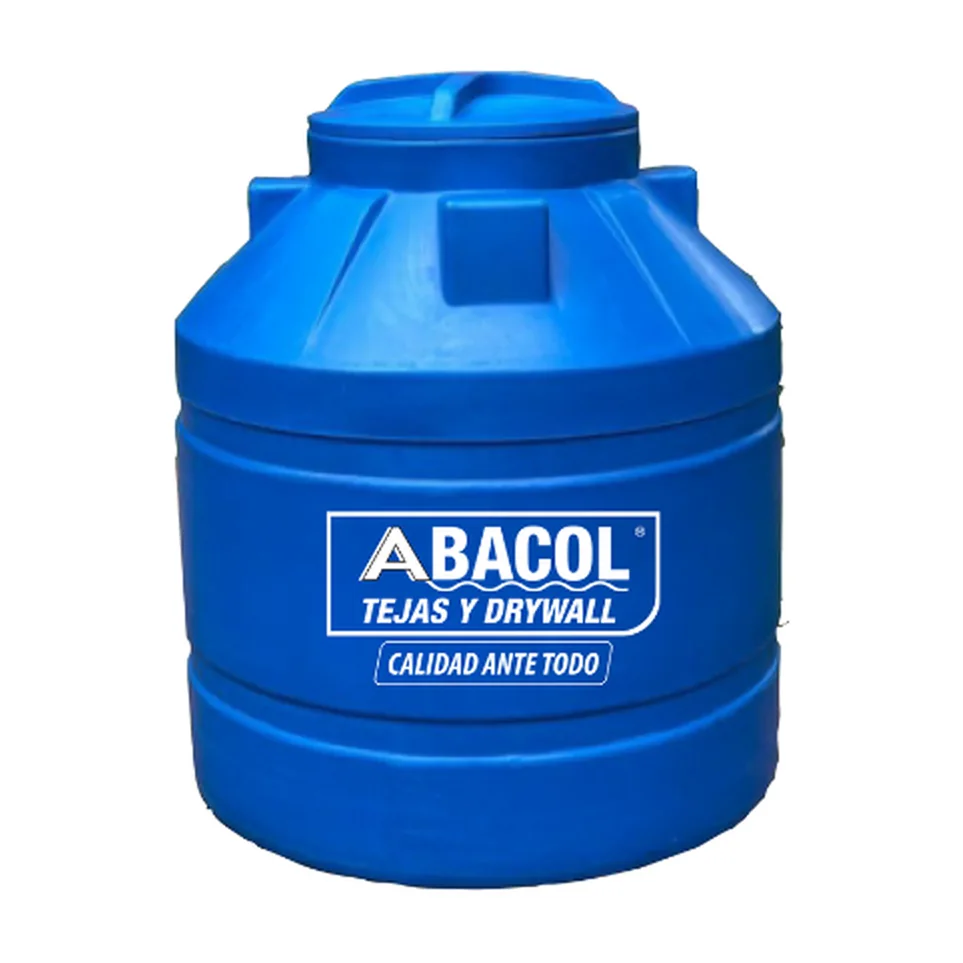 Tanque de agua tipo botella de 600 litros marca Abacol en polietileno azul